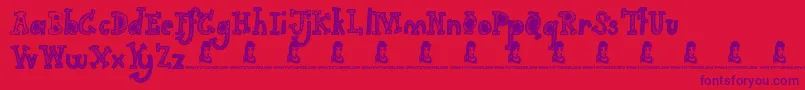 Police GimmeYourLove – polices violettes sur fond rouge