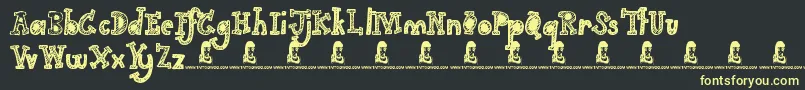 GimmeYourLove Font – Yellow Fonts on Black Background