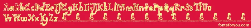 GimmeYourLove Font – Yellow Fonts on Red Background