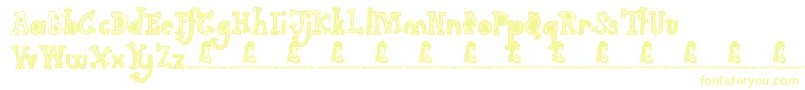 GimmeYourLove Font – Yellow Fonts on White Background