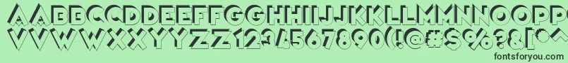 VarietРІCirque Font – Black Fonts on Green Background