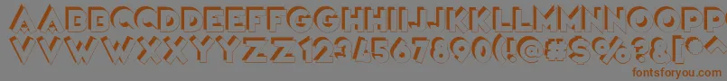 VarietРІCirque-Schriftart – Braune Schriften auf grauem Hintergrund
