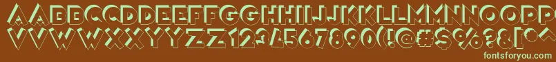 VarietРІCirque Font – Green Fonts on Brown Background