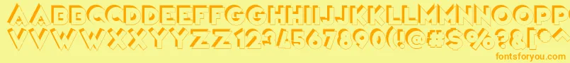 Czcionka VarietРІCirque – pomarańczowe czcionki na żółtym tle