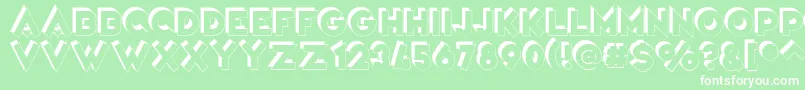 Police VarietРІCirque – polices blanches sur fond vert