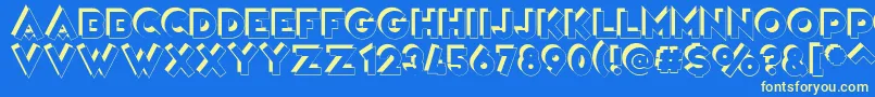 VarietРІCirque Font – Yellow Fonts on Blue Background