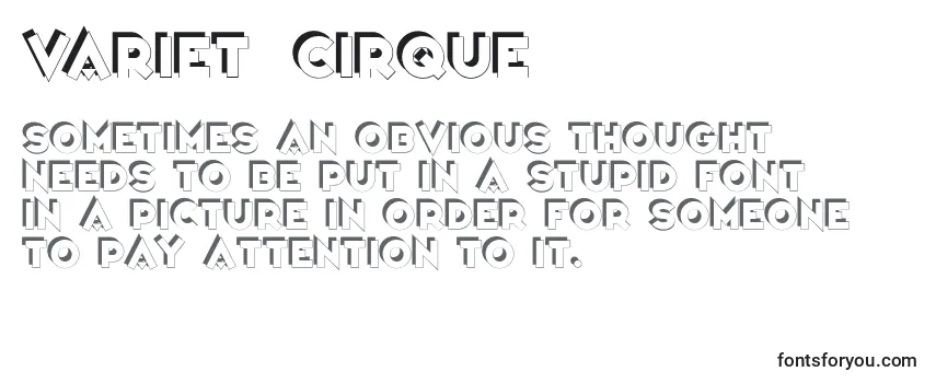 Review of the VarietРІCirque Font