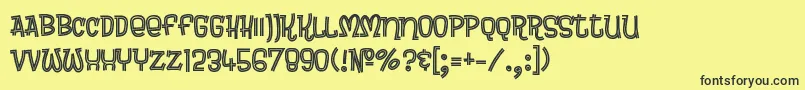 Brewsky Font – Black Fonts on Yellow Background