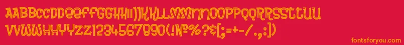 Brewsky Font – Orange Fonts on Red Background