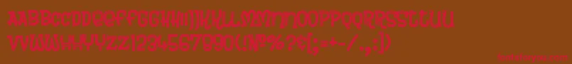 Brewsky Font – Red Fonts on Brown Background