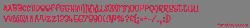 Brewsky Font – Red Fonts on Gray Background