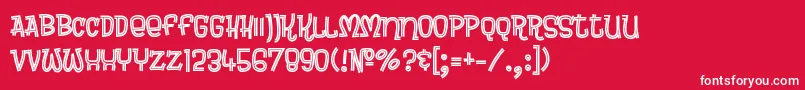 Brewsky Font – White Fonts on Red Background