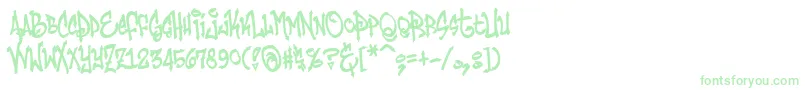 HumbuckerNasty Font – Green Fonts on White Background