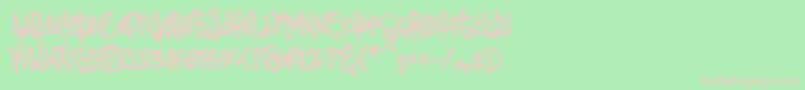 HumbuckerNasty Font – Pink Fonts on Green Background