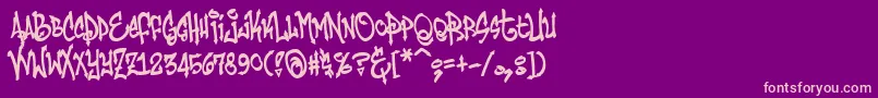 HumbuckerNasty Font – Pink Fonts on Purple Background