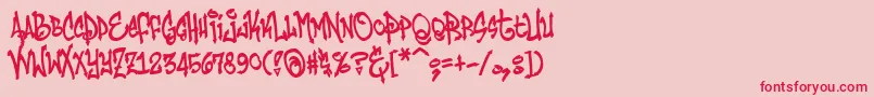 HumbuckerNasty Font – Red Fonts on Pink Background
