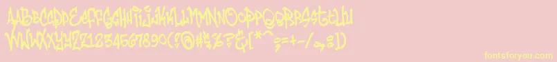 HumbuckerNasty Font – Yellow Fonts on Pink Background