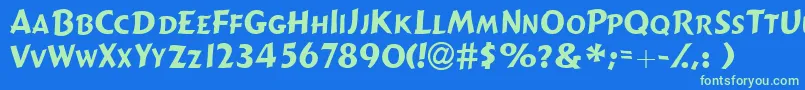 More about GeGreenwayCaps Font GeGreenwayCaps Font – Green Fonts on Blue Background
