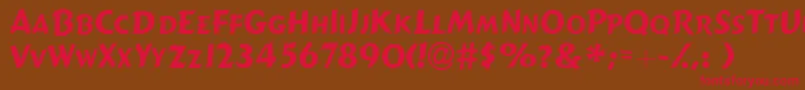 GeGreenwayCaps Font – Red Fonts on Brown Background