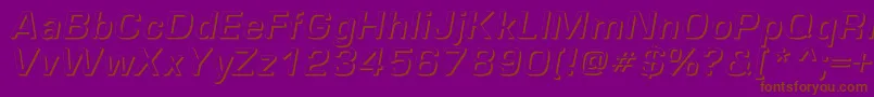 EuropeshadowcItalic Font – Brown Fonts on Purple Background