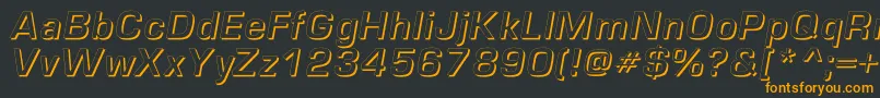 EuropeshadowcItalic Font – Orange Fonts on Black Background
