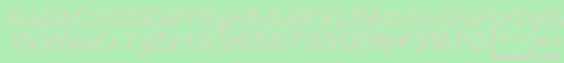 EuropeshadowcItalic Font – Pink Fonts on Green Background