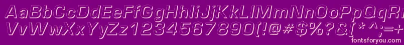 EuropeshadowcItalic Font – Pink Fonts on Purple Background