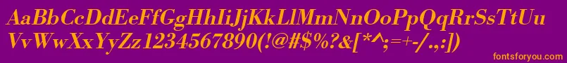UrwbodonitmedOblique Font – Orange Fonts on Purple Background