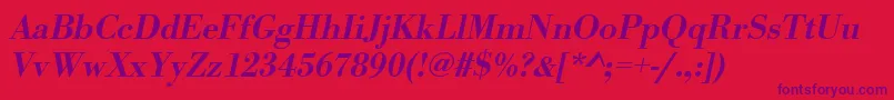 UrwbodonitmedOblique Font – Purple Fonts on Red Background