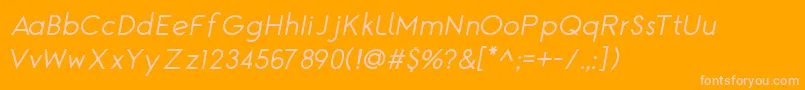 Więcej informacji o czcionce TgAlcefunItalic Czcionka TgAlcefunItalic – różowe czcionki na pomarańczowym tle