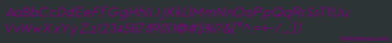 Шрифт TgAlcefunItalic – фиолетовые шрифты на чёрном фоне