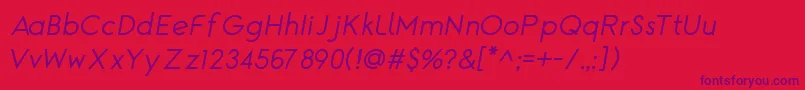 TgAlcefunItalic Font – Purple Fonts on Red Background