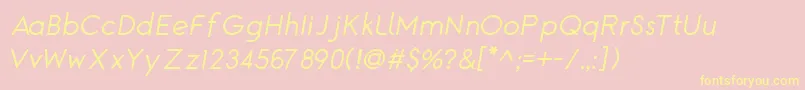 Police TgAlcefunItalic – polices jaunes sur fond rose