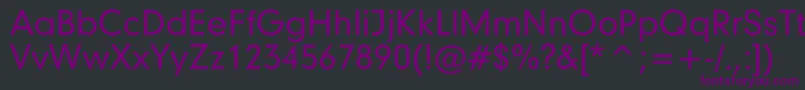 Czcionka Geometrix – fioletowe czcionki na czarnym tle