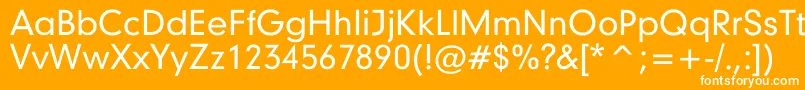 フォントGeometrix – オレンジの背景に白い文字