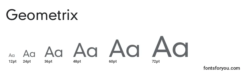 Geometrix Font Sizes