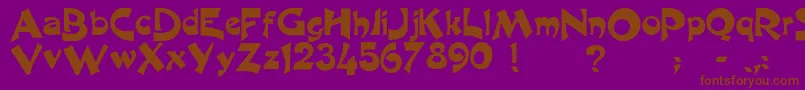 Tonio Font – Brown Fonts on Purple Background