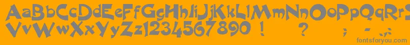 フォントTonio – オレンジの背景に灰色の文字