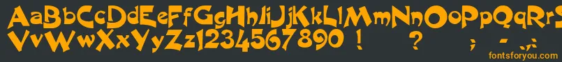 フォントTonio – 黒い背景にオレンジの文字