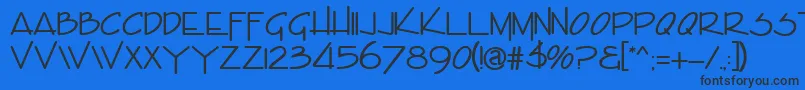 フォントEncinoRegular – 黒い文字の青い背景
