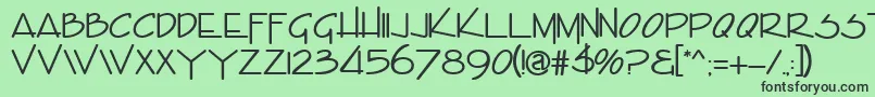 EncinoRegular Font – Black Fonts on Green Background