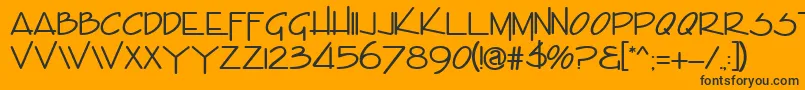 EncinoRegular Font – Black Fonts on Orange Background