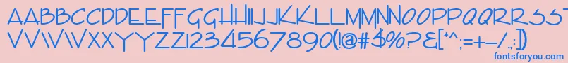 EncinoRegular Font – Blue Fonts on Pink Background