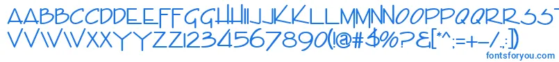 EncinoRegular Font – Blue Fonts on White Background