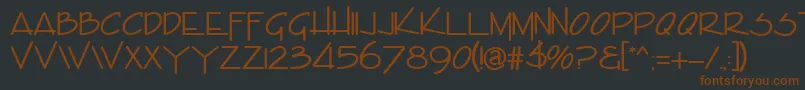 EncinoRegular Font – Brown Fonts on Black Background