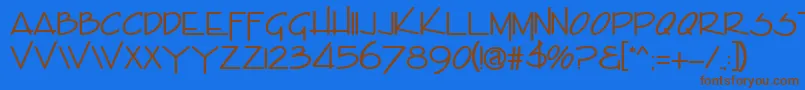 EncinoRegular-fontti – ruskeat fontit sinisellä taustalla