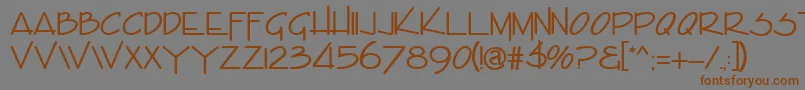 EncinoRegular Font – Brown Fonts on Gray Background