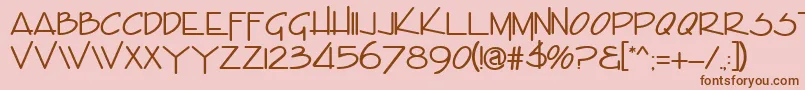 EncinoRegular Font – Brown Fonts on Pink Background