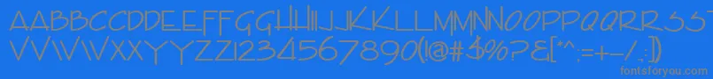 EncinoRegular Font – Gray Fonts on Blue Background