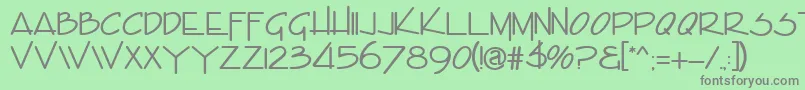 EncinoRegular Font – Gray Fonts on Green Background